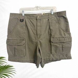 Columbia Cargo Shorts Men 42 Green Utility Hiking Outdoor Cotton 7 Ins